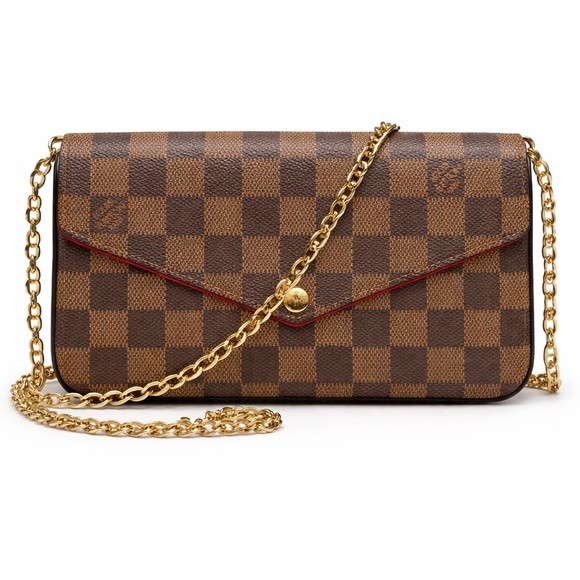 Louis Vuitton Handbags - Louis Vuitton Félicie Pochette – Damier Ebene (N63032) – Like New